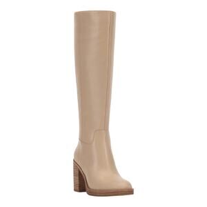 Vince Camuto Women's Gibi Leather Platform Knee High Boots Beige Size 6
